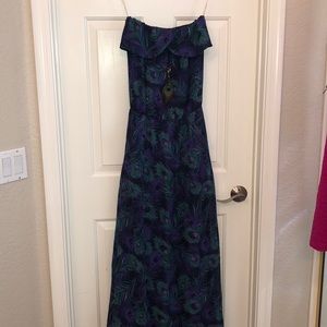 Strapless Peacock Dress